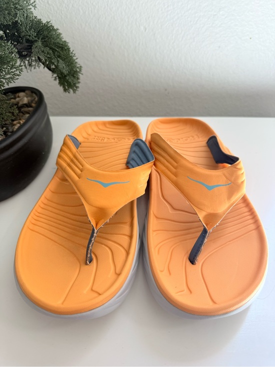 Hoka Other - Hoka Ora recovery flip men size 11 orange and Gray Men’s Thong Sandals